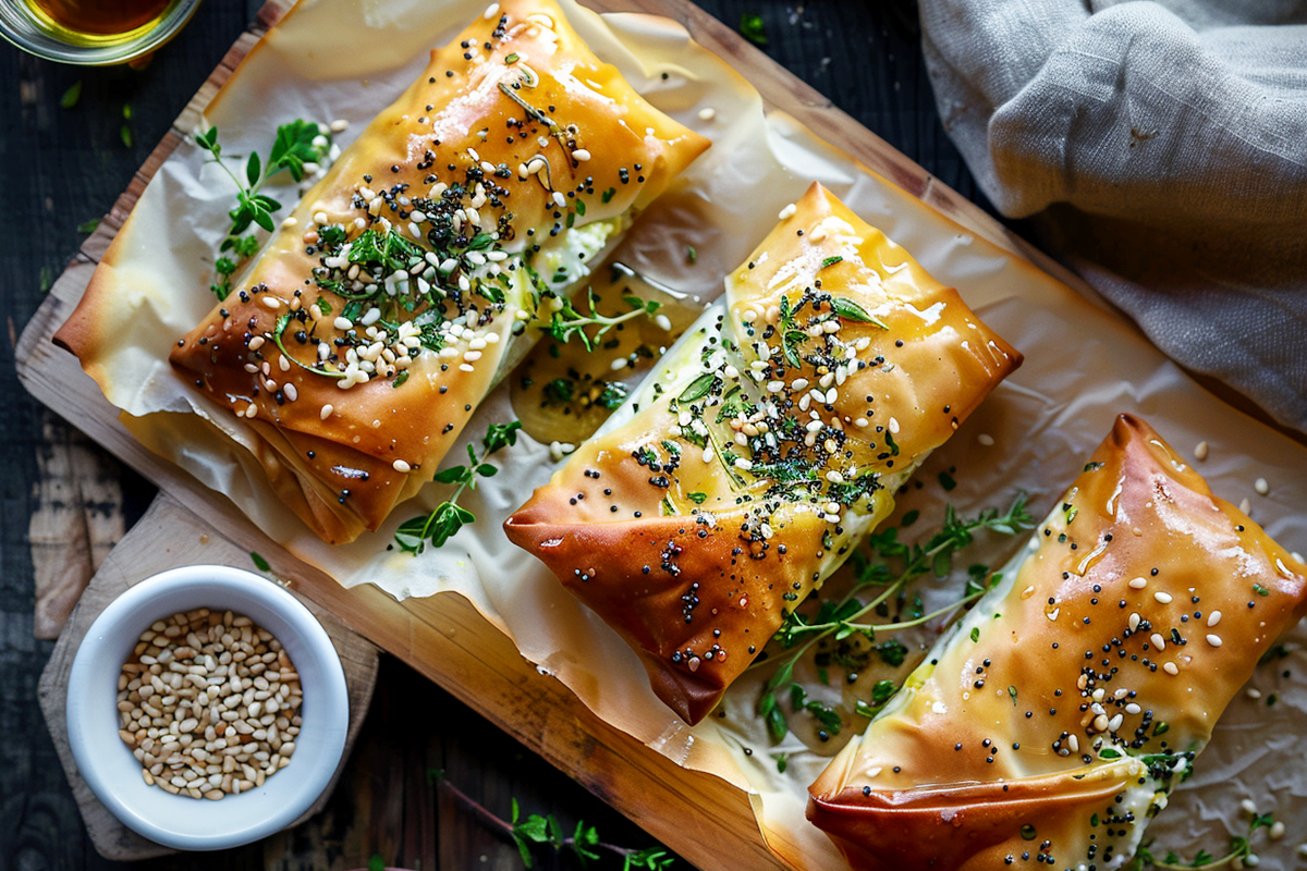 Gebackene Feta-Päckchen mit Kräuter-Honig-Glasur - TASTE EXPLORER - Ich ...