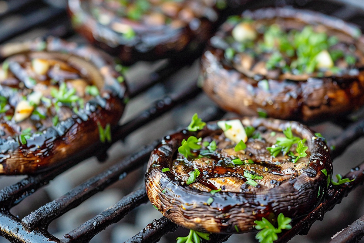 Gegrillte Portobello-Pilze mit Balsamico-Glaze und Parmesan - TASTE ...