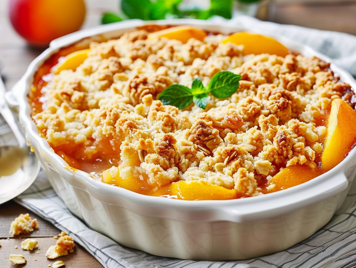 Pfirsich-Crumble - TASTE EXPLORER - Ich liebe Essen!