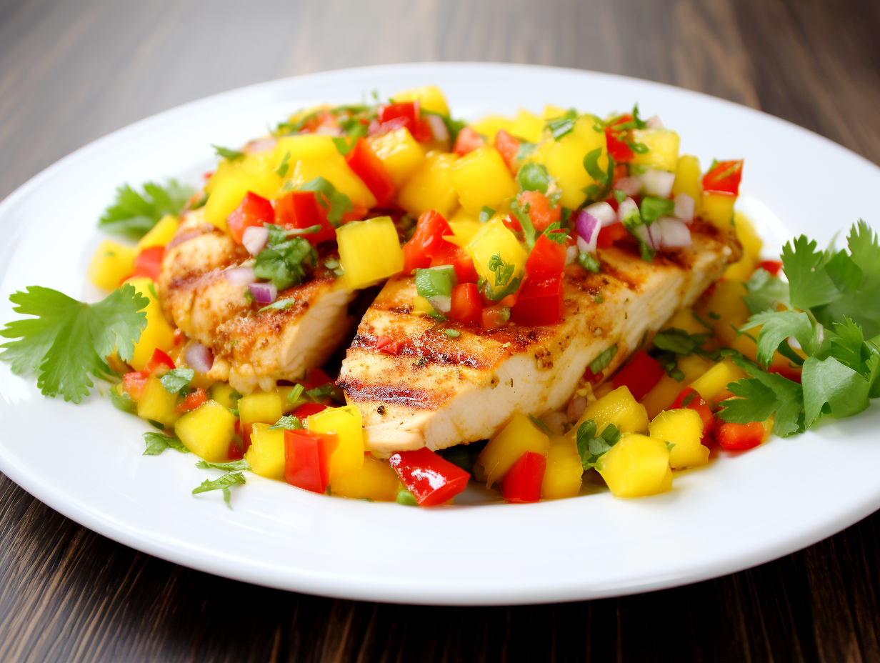 Gegrillte Hähnchenbrust mit Mango Salsa - TASTE EXPLORER - Ich liebe Essen!